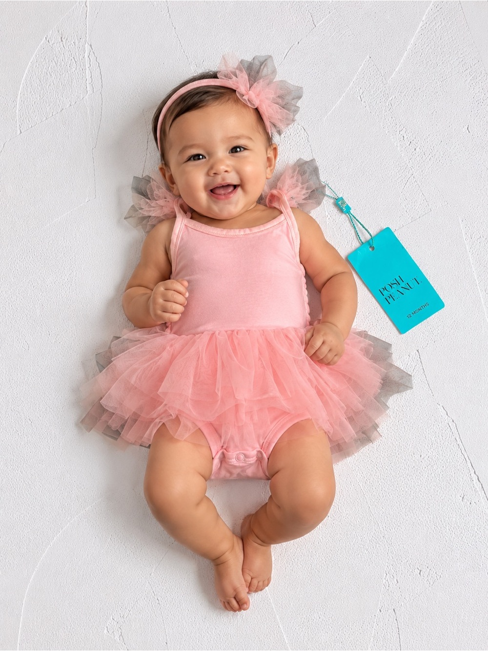 Posh Peanut Pink Tulle Tutu Baby Dress